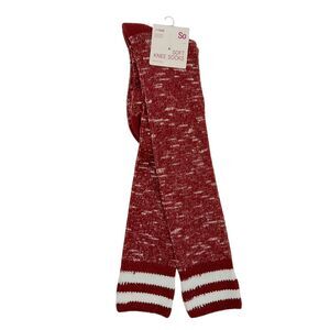 So Knee Socks Womens 9-11 Purple Pink Soft Cotton Blend Comfort Mid Cushion Knit